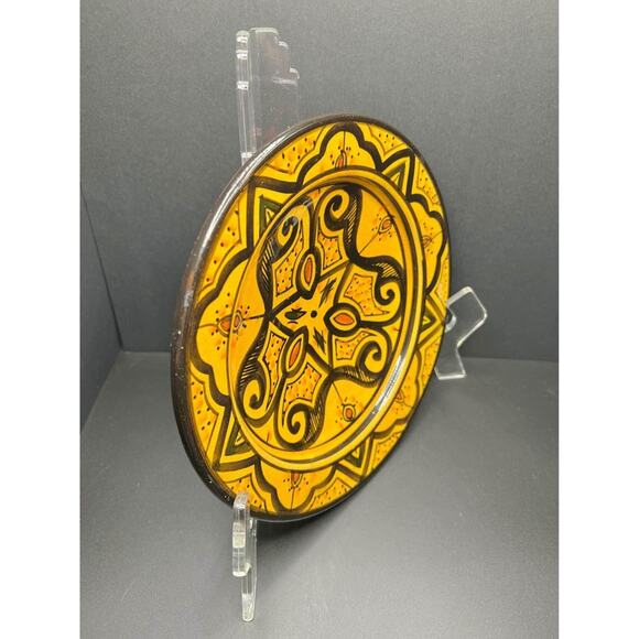 Vintage Handpainted Moroccan Mandala Plate - Picture 5 of 10